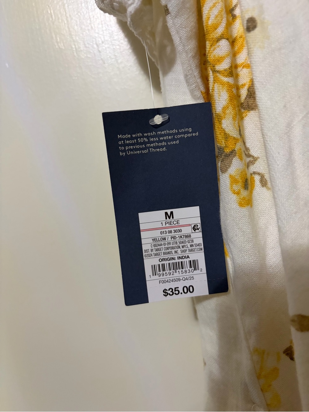 Universal Thread White Sundress with Yellow Floral Print - Picture 5 of 6
